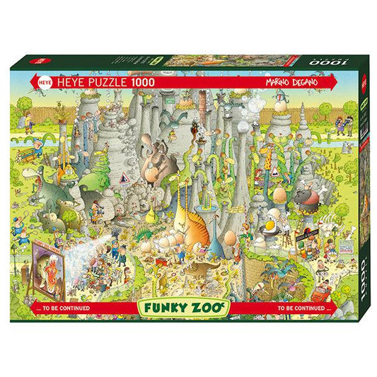 Jurassic Habitat Funky Zoo 1000 Piece Jigsaw Puzzle Heye