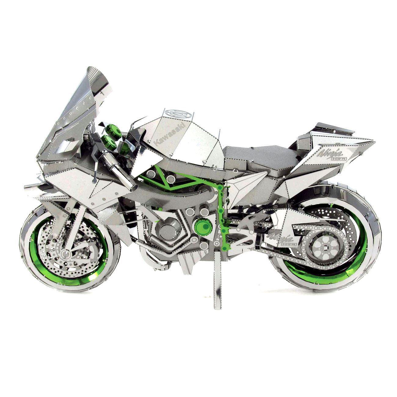 Kawasaki Ninja H2R Motorcycle Premium 3D Steel Model Kit Metal Earth