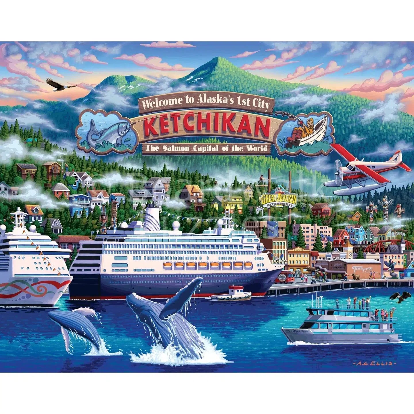 Ketchikan Alaska 210 Piece Jigsaw Puzzle Boardwalk