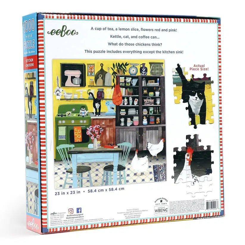 Kitchen Chickens 1000 Piece Jigsaw Puzzle eeBoo