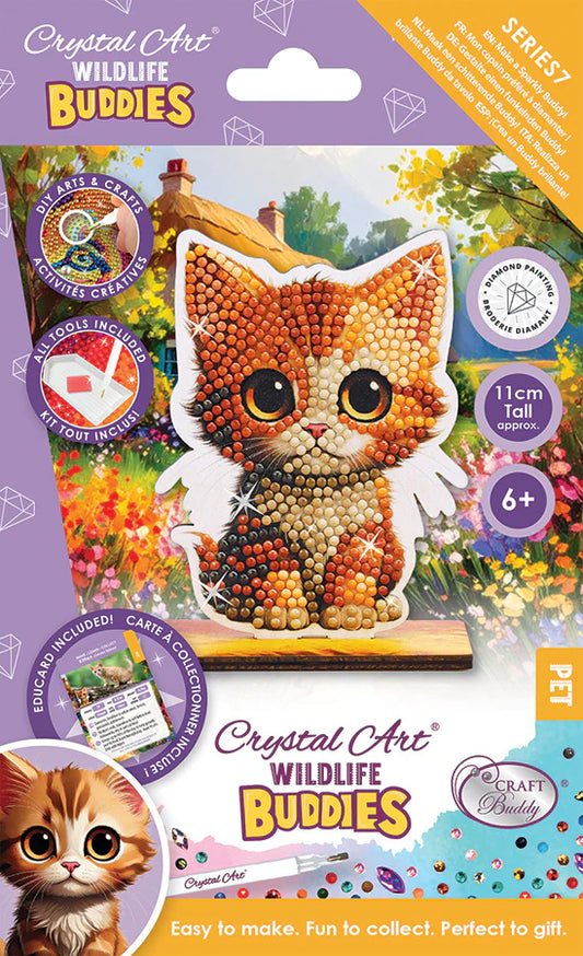 Kitten Pet Crystal Art Buddies Kit Craft Buddy
