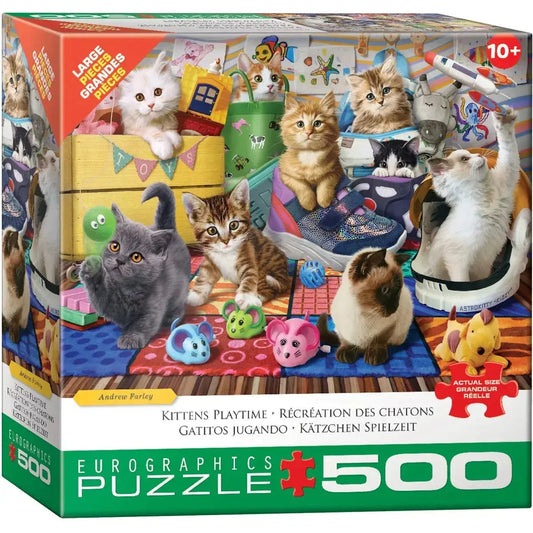 Kittens Playtime 500 Piece Jigsaw Puzzle Eurographics