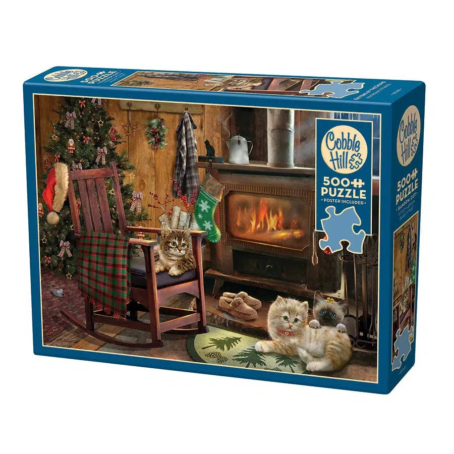 Kittens by the Stove 500 Piece Jigsaw Puzzle Cobble Hill