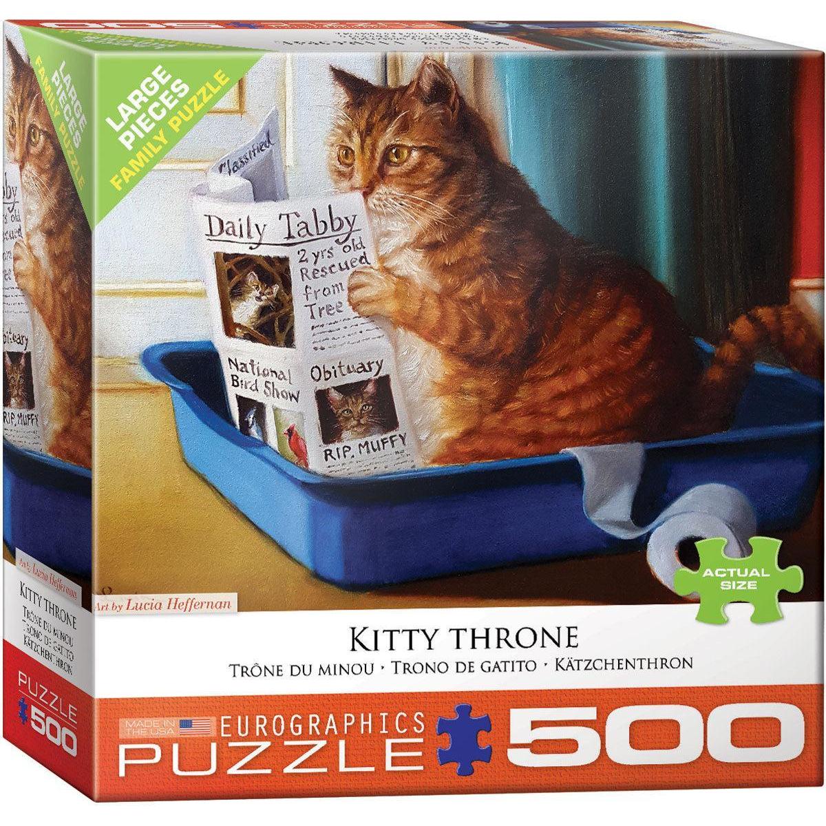 Kitty Throne 500 Piece Jigsaw Puzzle Eurographics