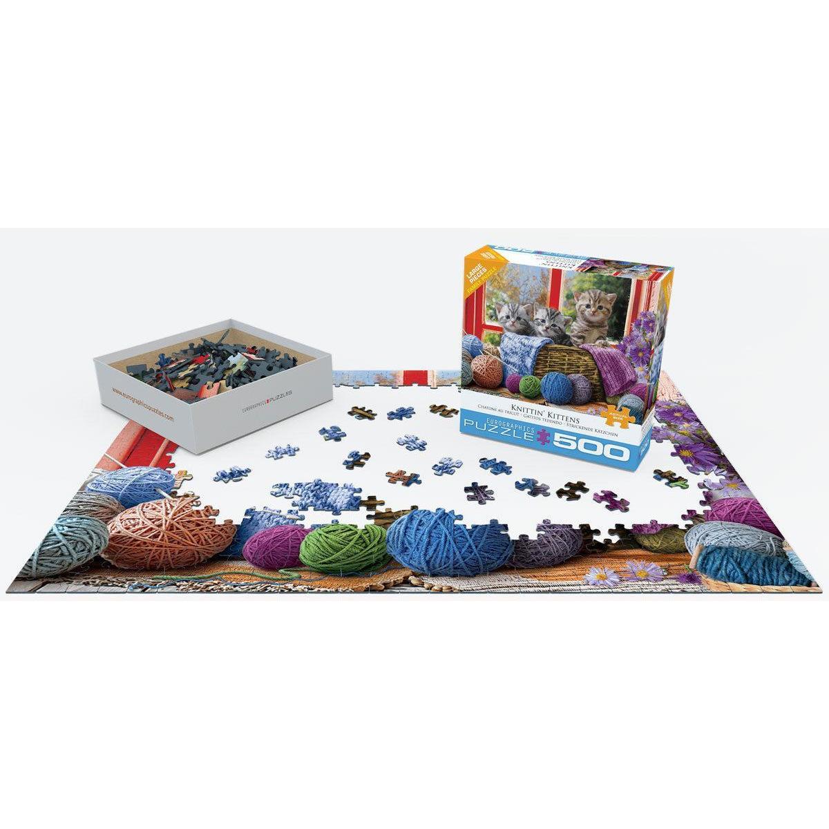 Knittin' Kittens 500 Piece Jigsaw Puzzle Eurographics