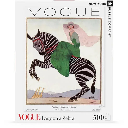 Lady on a Zebra Vogue 500 Piece Jigsaw Puzzle NYPC