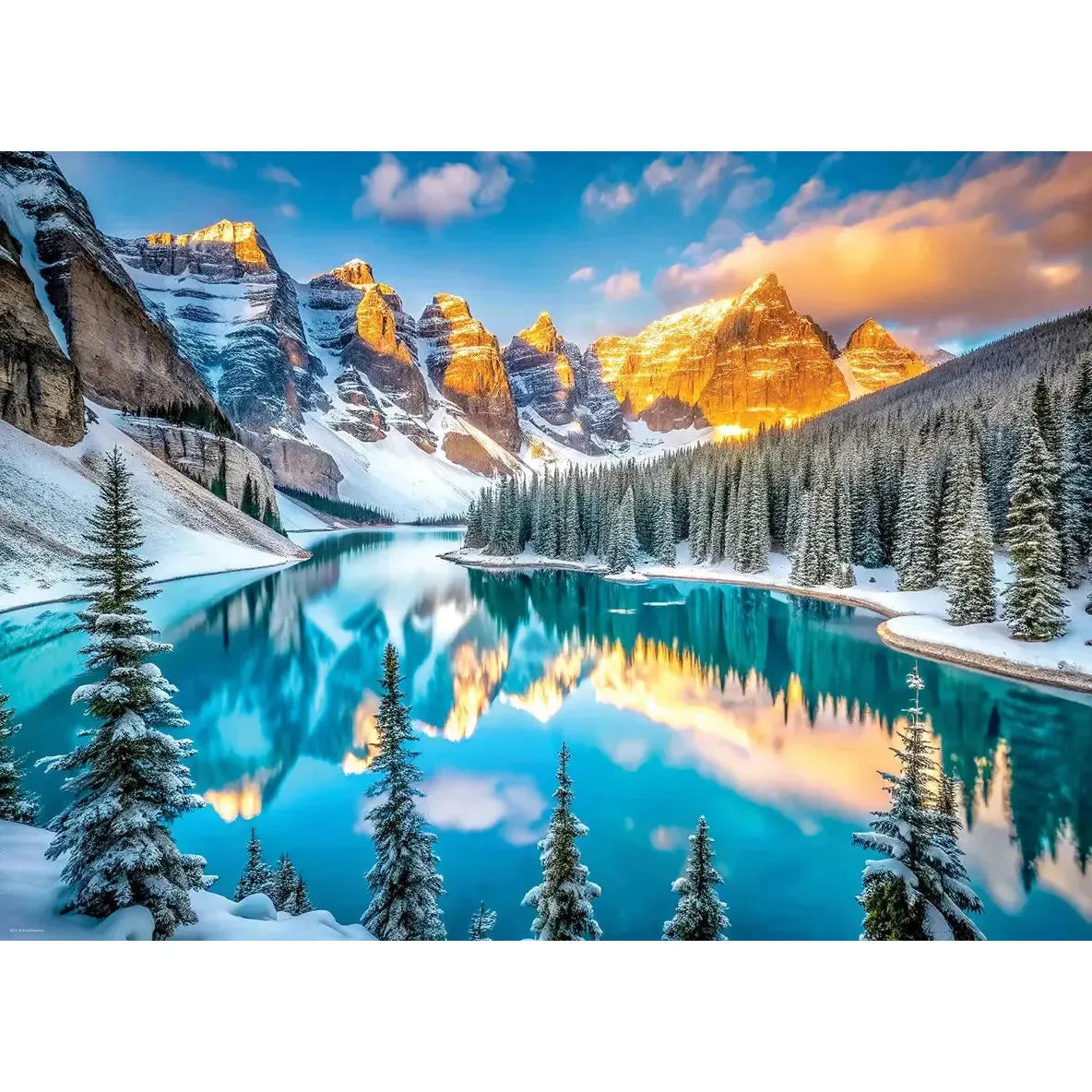 Lake Moraine in Winter Alberta 1000 Piece Jigsaw Puzzle Eurographics