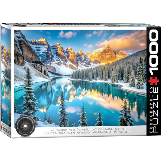 Lake Moraine in Winter Alberta 1000 Piece Jigsaw Puzzle Eurographics