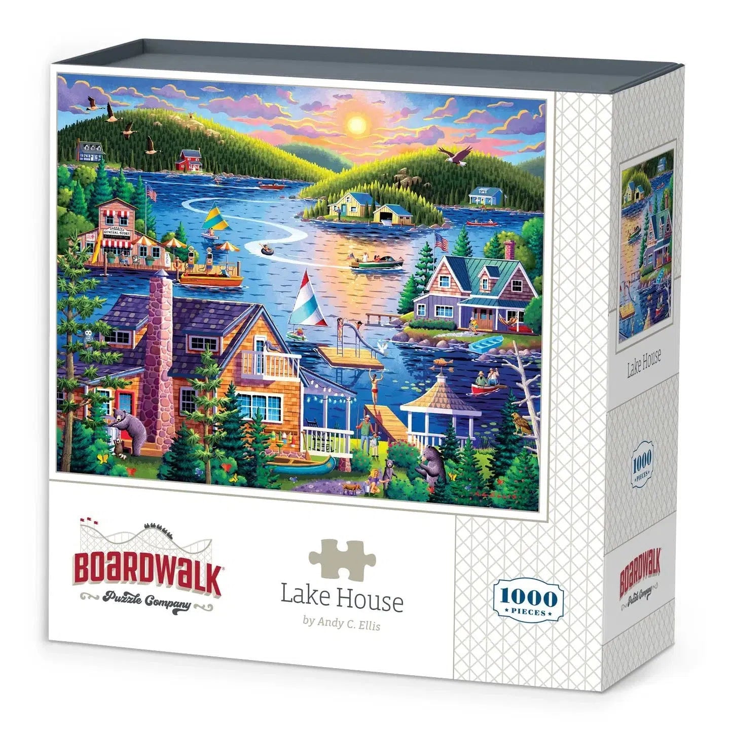 Lake House 1000 Piece Jigsaw Puzzle Boardwalk