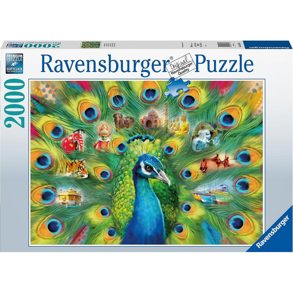 Land of the Peacock 2000 Piece Jigsaw Puzzle Ravensburger