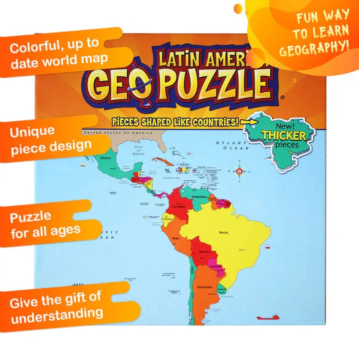 Latin America GeoPuzzle 50 Piece Jigsaw Puzzle Geotoys