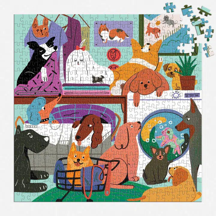 Laundry Dogs 500 Piece Jigsaw Puzzle Galison