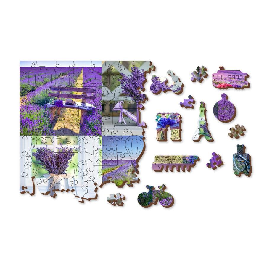 Lavender France 300 Piece Wood Jigsaw Puzzle Wooden City