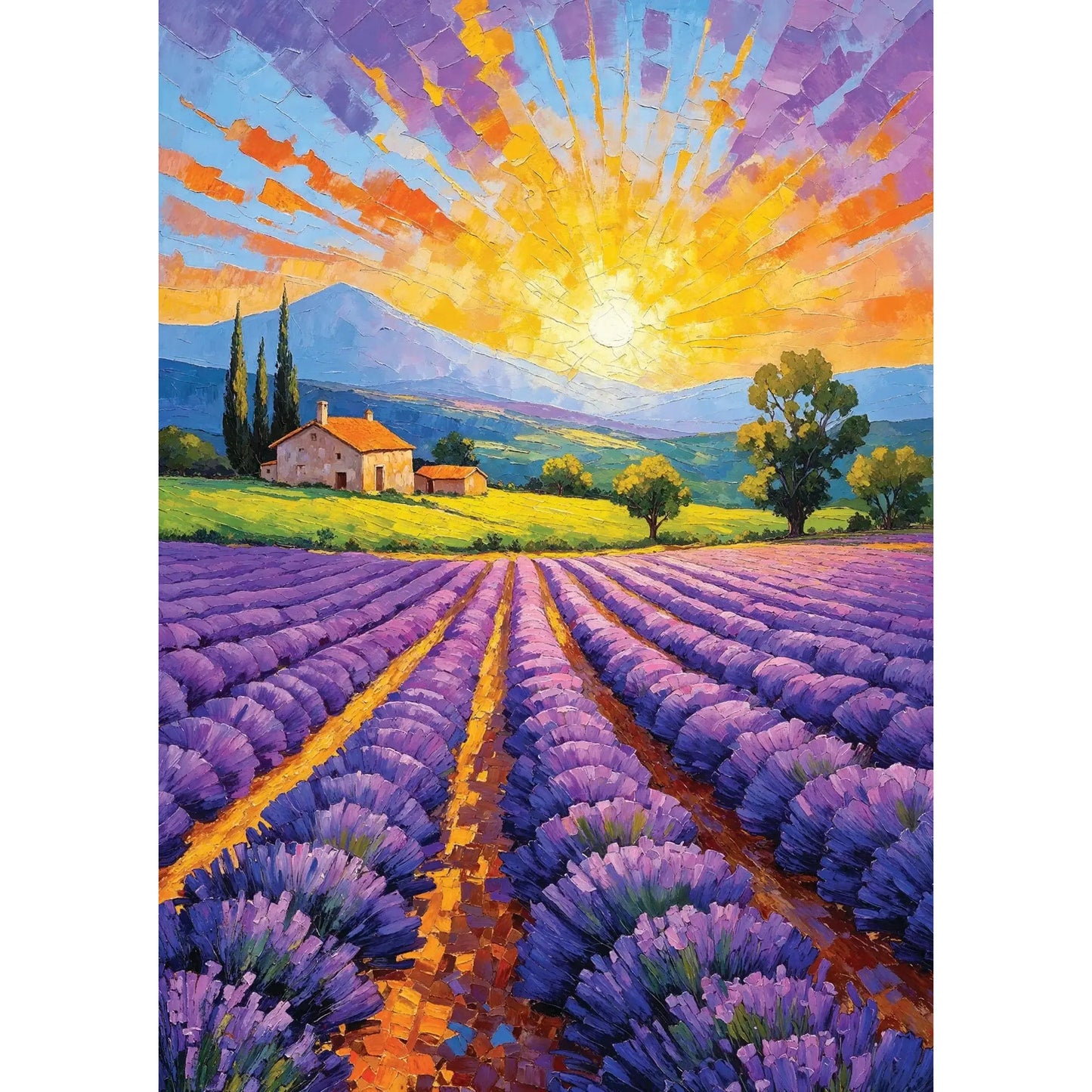 Lavender Sunset 1000 Piece Jigsaw Puzzle Enjoy