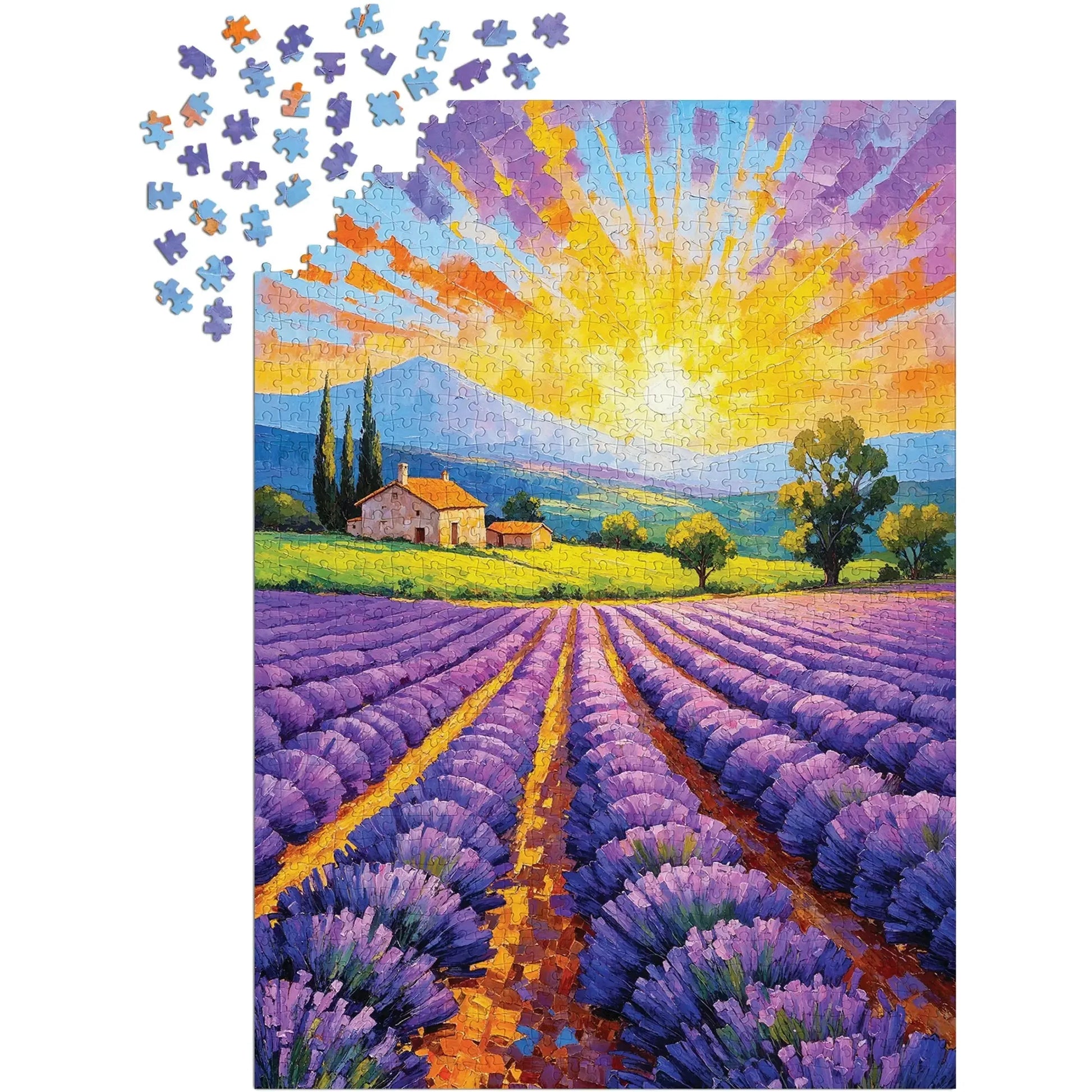 Lavender Sunset 1000 Piece Jigsaw Puzzle Enjoy