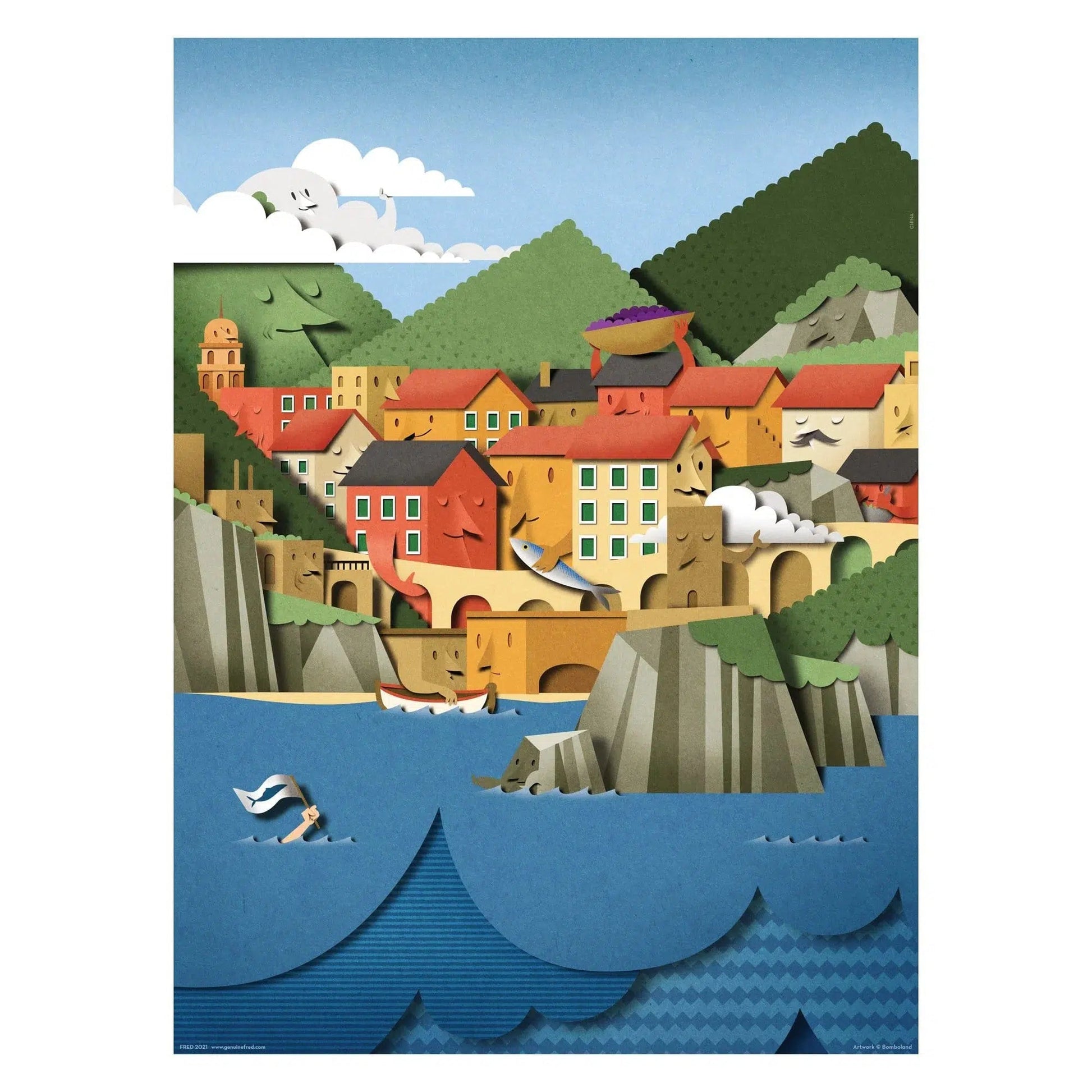 Le Cinque Terre 500 Piece Jigsaw Puzzle Fred