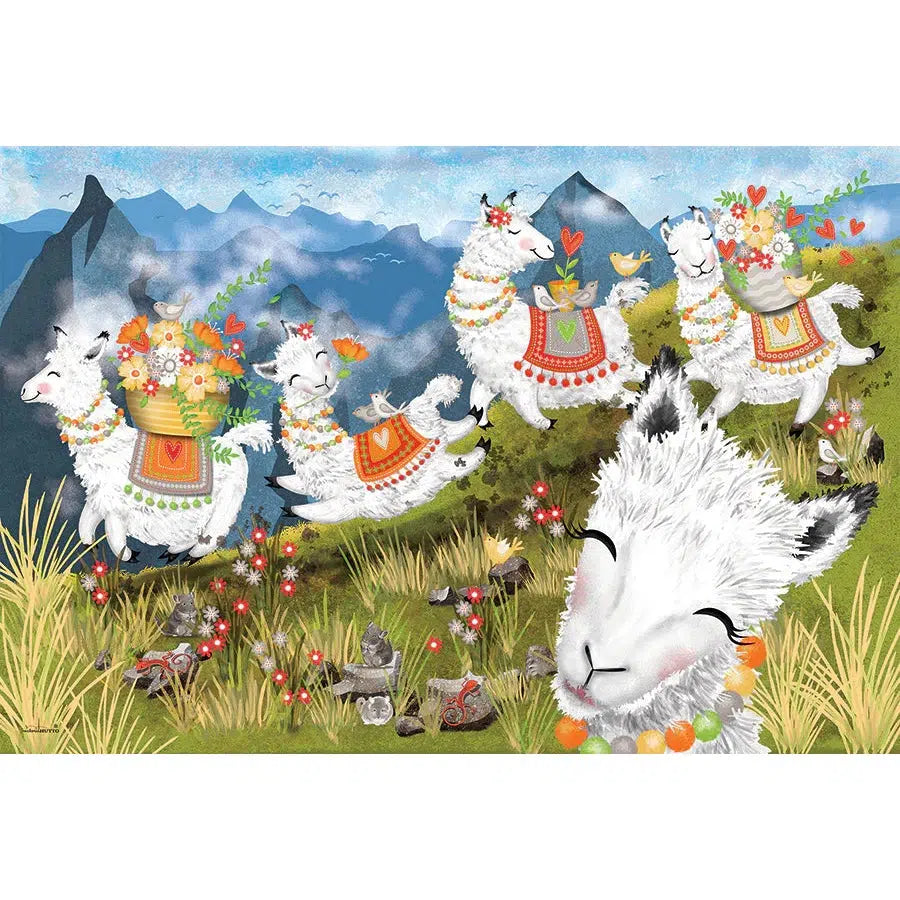 Leaping Llamas 36 Piece Floor Jigsaw Puzzle Cobble Hill