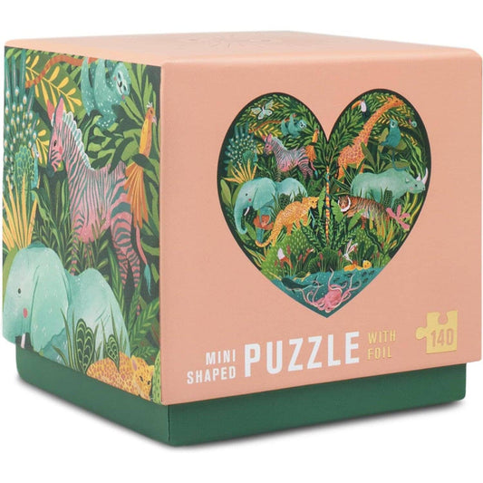 Leave Her Wild 140 Piece Mini Heart Shaped Jigsaw Puzzle Lantern Press