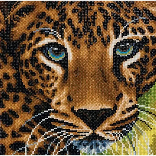 Leopard Crystal Art Framed Canvas Kit Craft Buddy