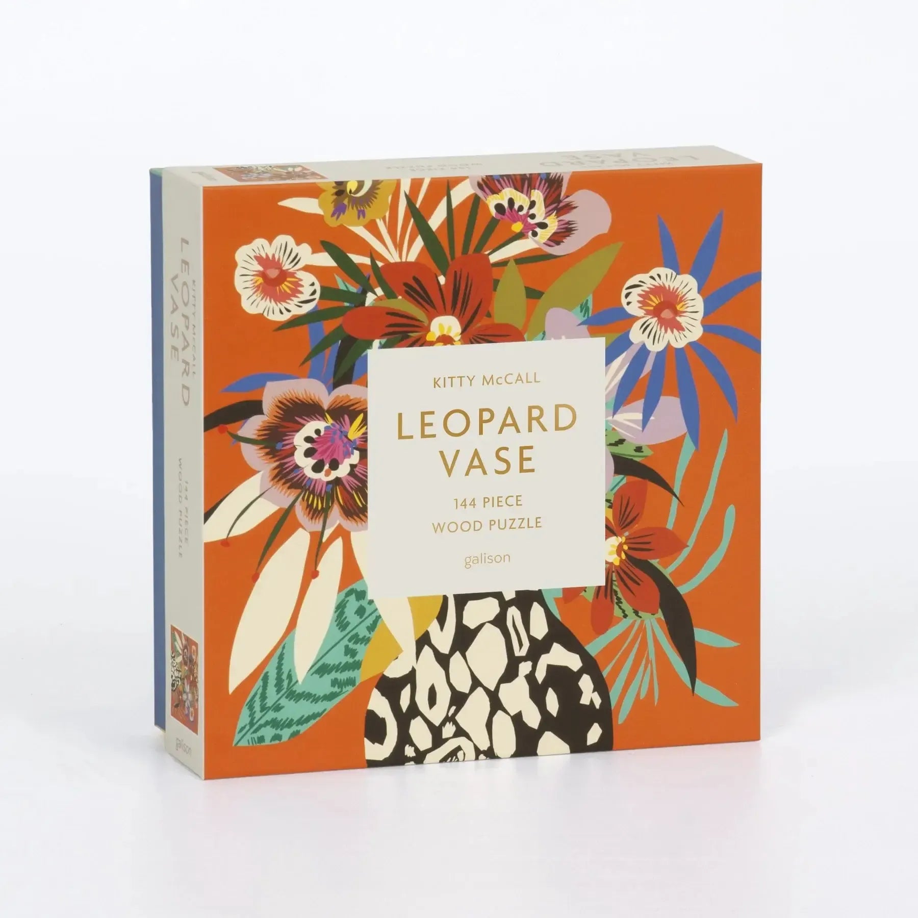 Leopard Vase by Kitty McCall 144 Piece Wood Jigsaw Puzzle Galison