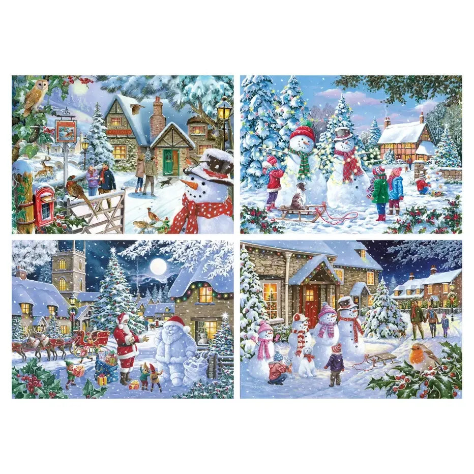 Let it Snow Set of 4 500 Piece Jigsaw Puzzles HOP