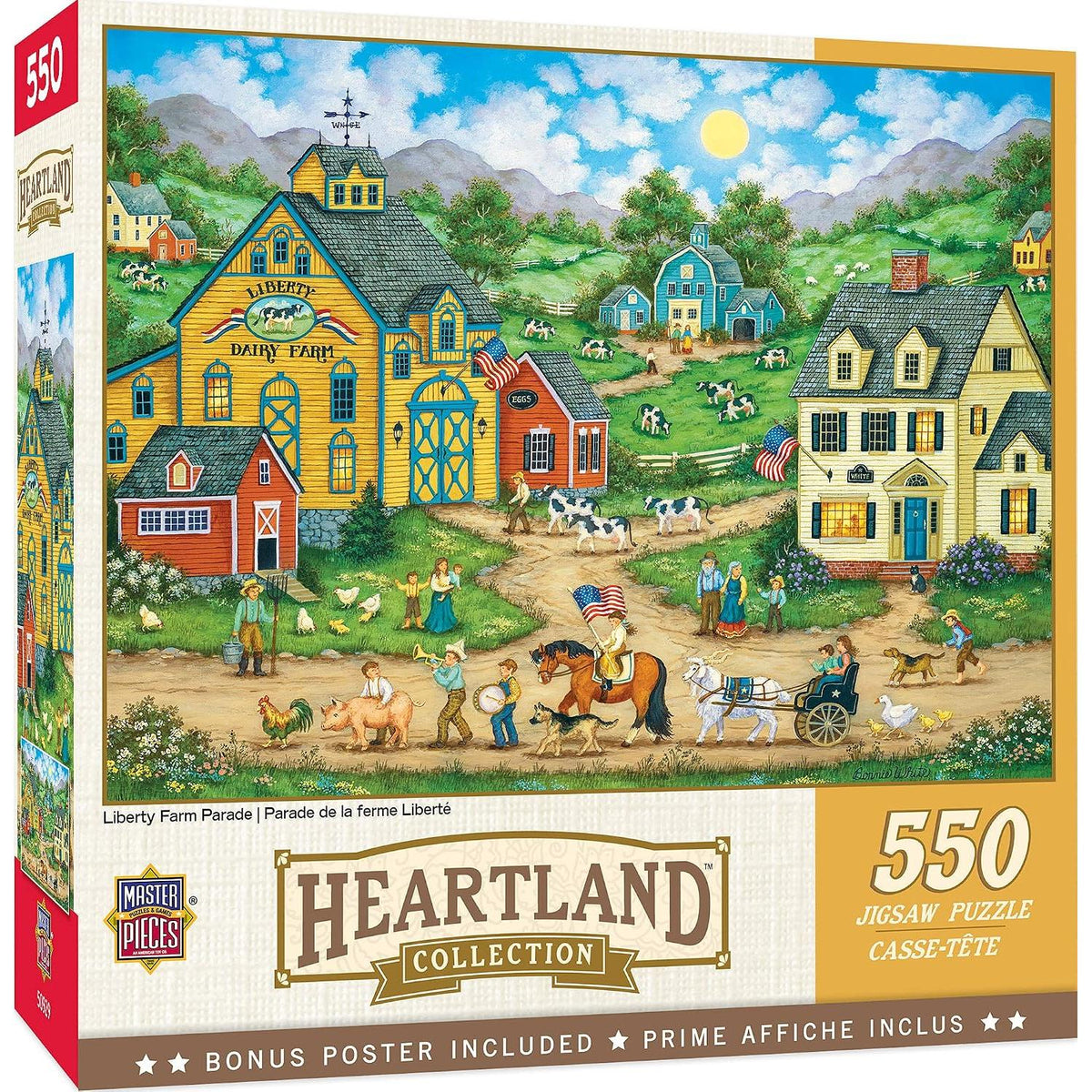 Liberty Farm Parade Heartland 550 Piece Jigsaw Puzzle MasterPieces