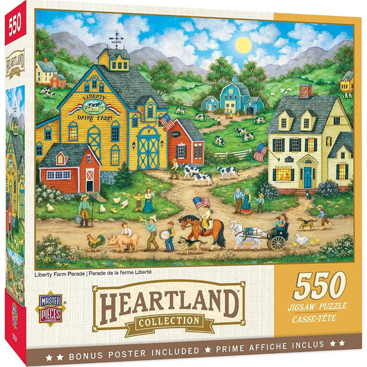 Liberty Farm Parade Heartland 550 Piece Jigsaw Puzzle MasterPieces