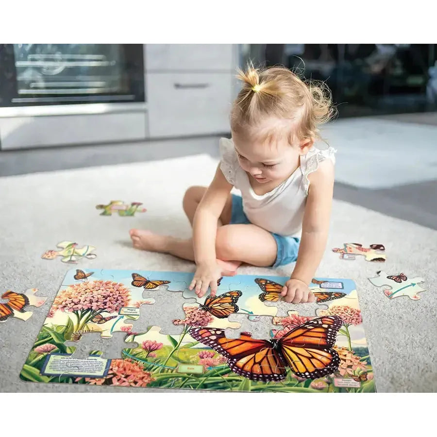 Life Cycle of a Monarch 35 Piece Floor Jigsaw Puzzle Cobble Hill