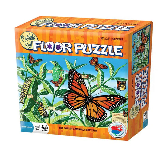 Life Cycle of a Monarch Butterfly 48 Piece Floor Jigsaw Puzzle Cobble Hill