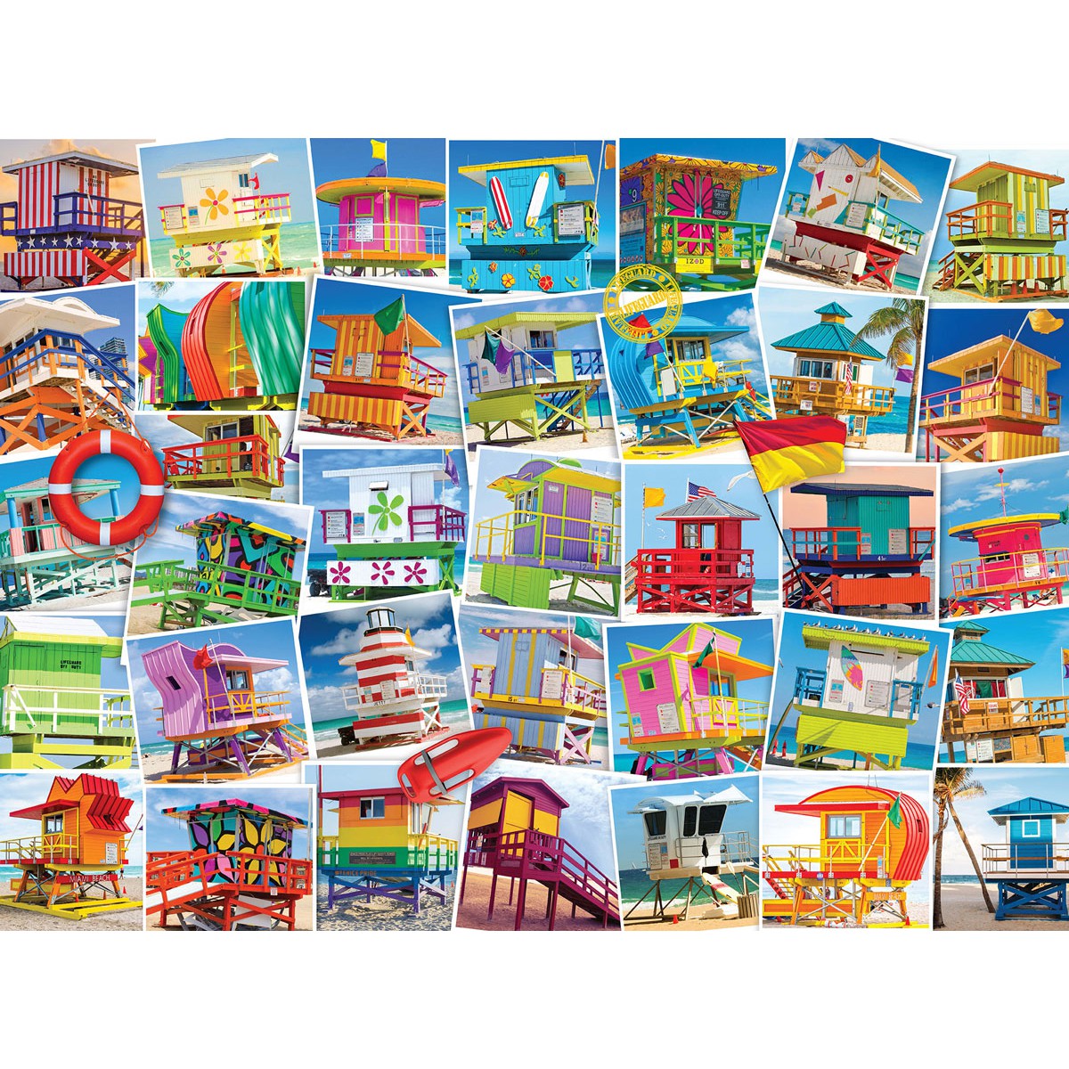 Lifeguard Towers 1000 Piece Jigsaw Puzzle Eurographics