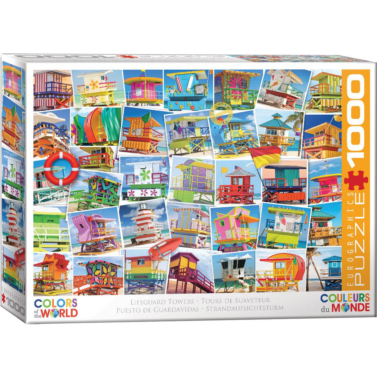 Lifeguard Towers 1000 Piece Jigsaw Puzzle Eurographics