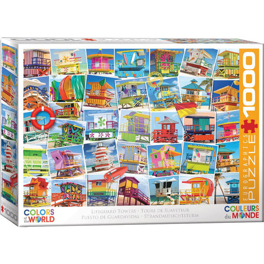 Lifeguard Towers 1000 Piece Jigsaw Puzzle Eurographics