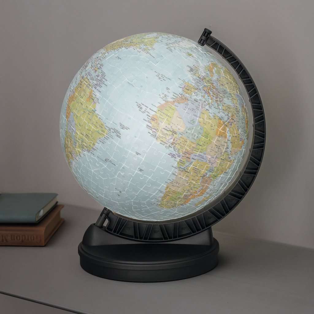 Light-Up Globe with Stand 548 Piece 3D Jigsaw Puzzle Ravensburger