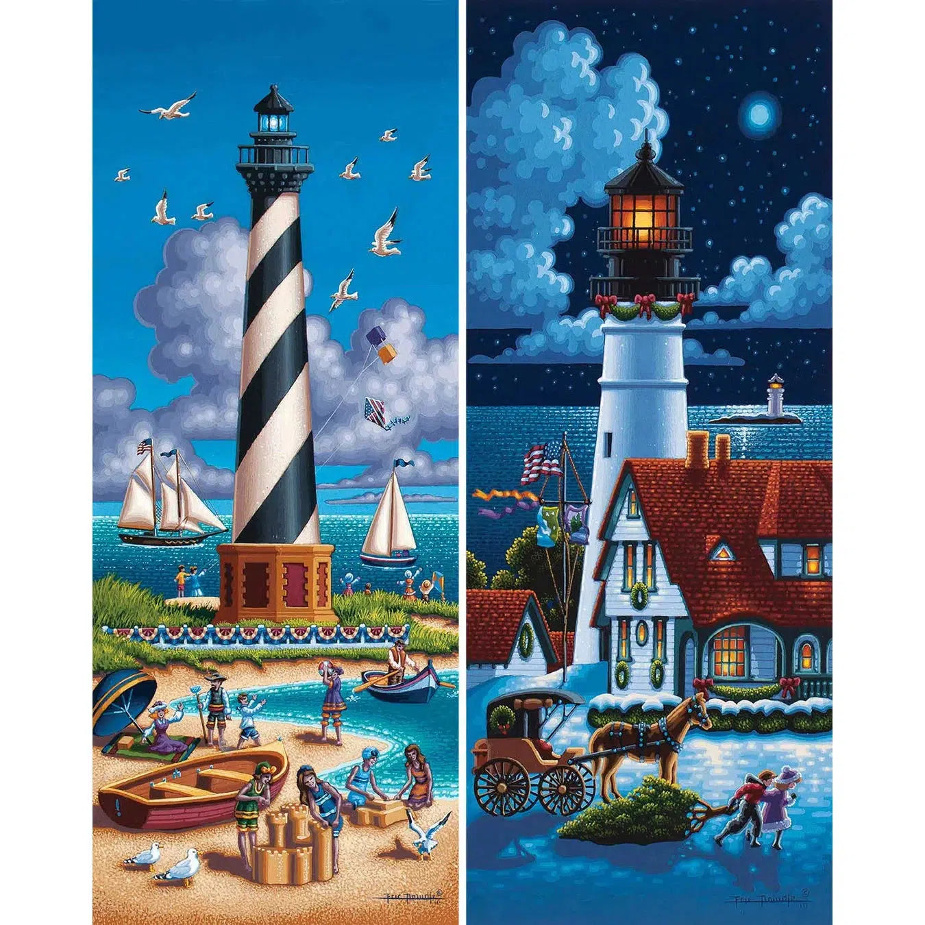 Lighthouses North 210 Piece Jigsaw Puzzle Dowdle