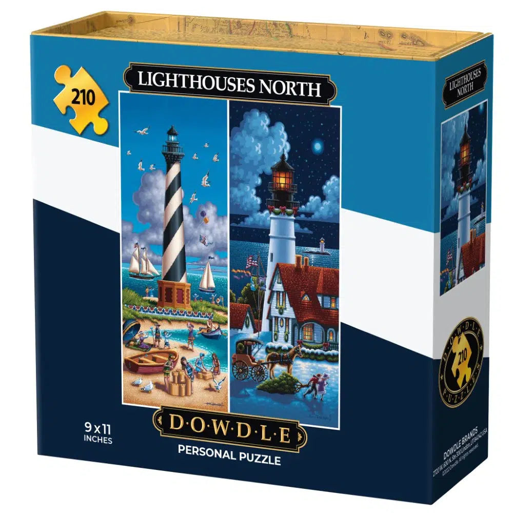 Lighthouses North 210 Piece Jigsaw Puzzle Dowdle