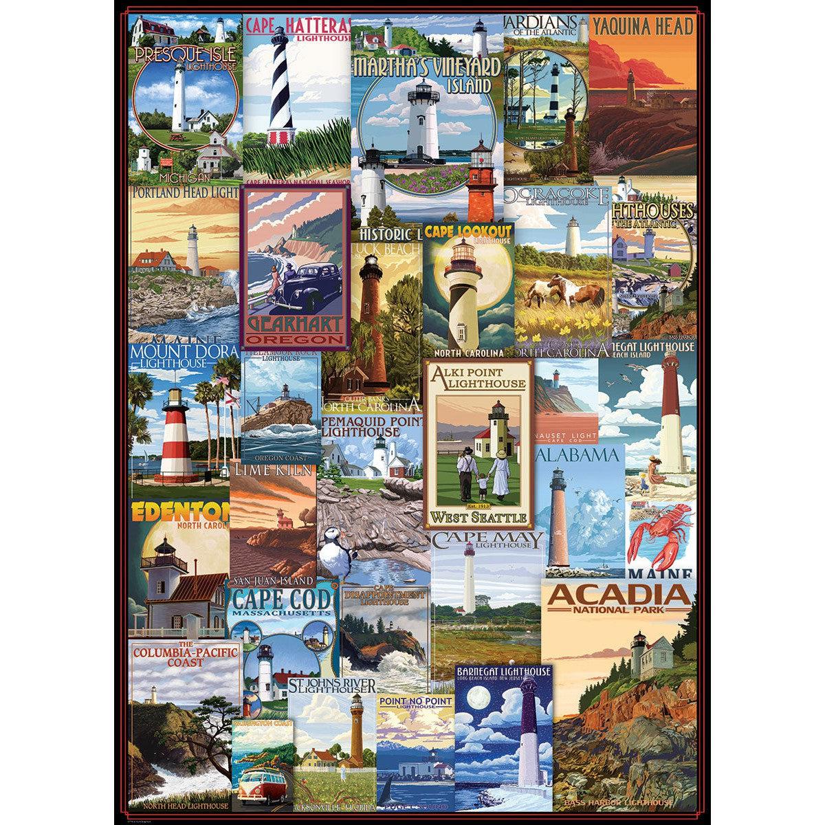 Lighthouses Vintage Posters 1000 Piece Jigsaw Puzzle Eurographics