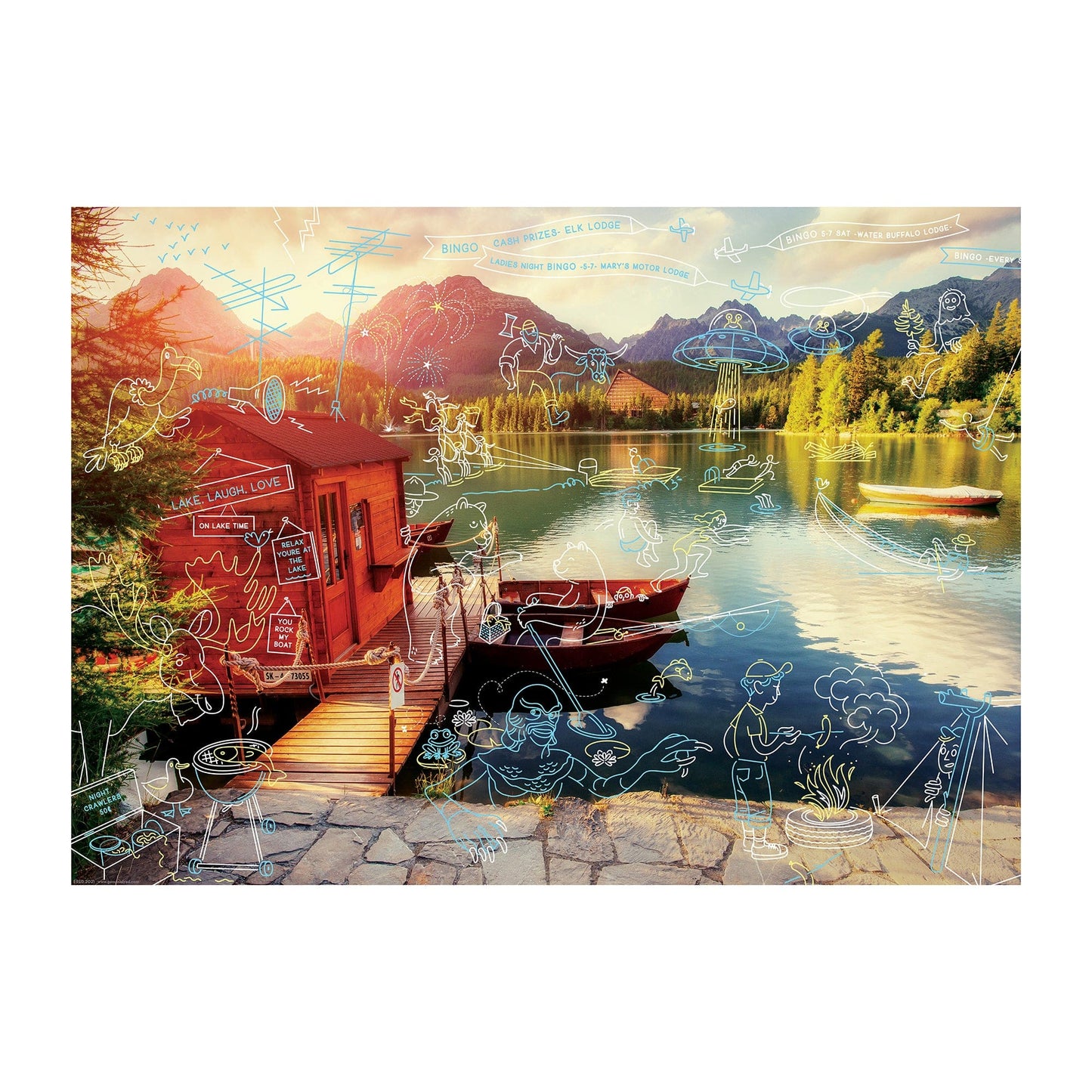 Living La Vida Lake (Ahhhh) 1000 Piece Jigsaw Puzzle Fred