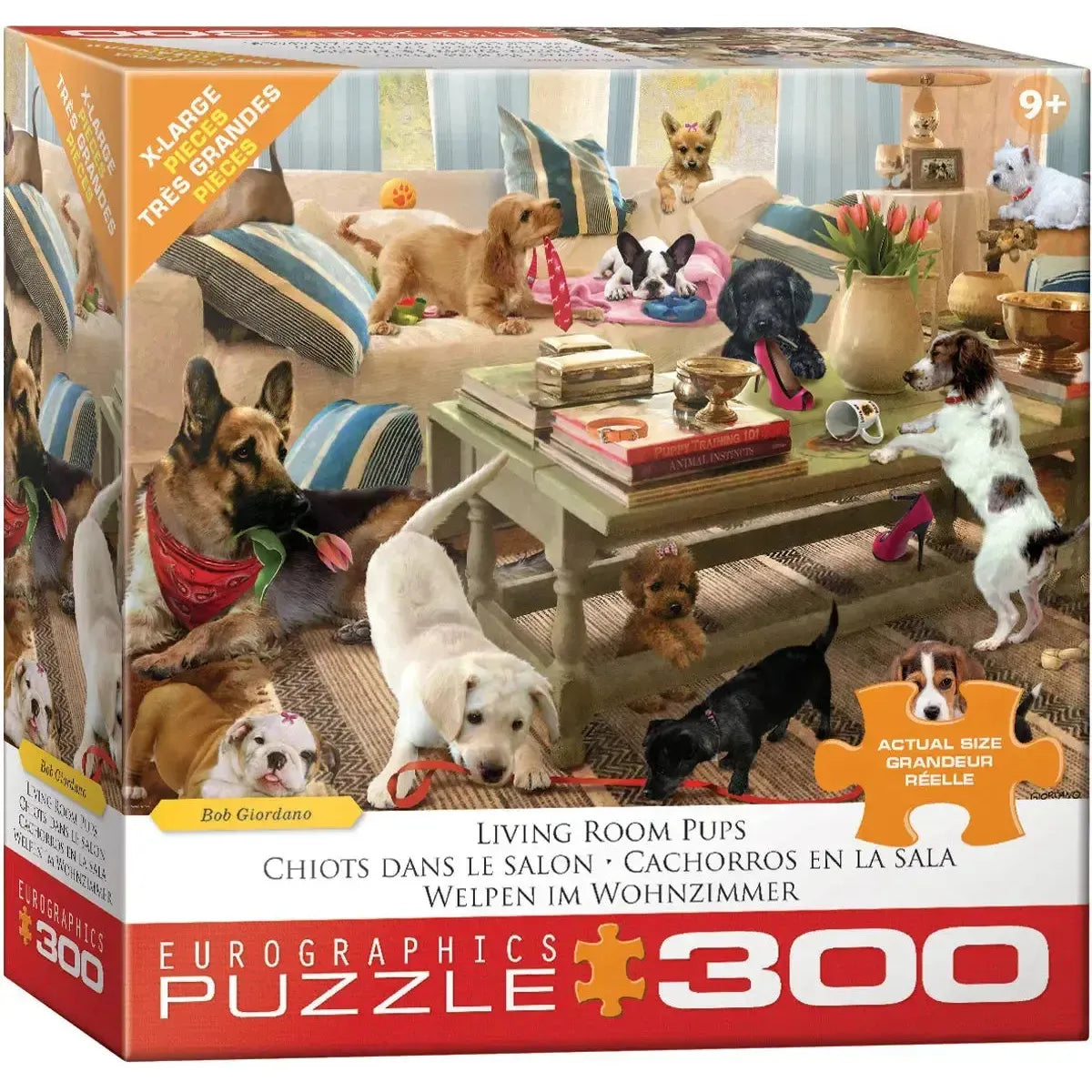 Living Room Pups 300 Piece Jigsaw Puzzle Eurographics