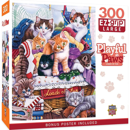 Loads of Fun Playful Paws 300 Piece EZ Jigsaw Puzzle MasterPieces