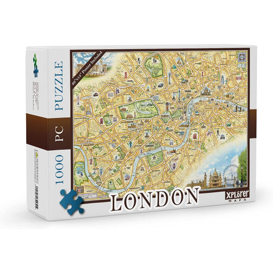 London 1000 Piece Jigsaw Puzzle Xplorer Maps