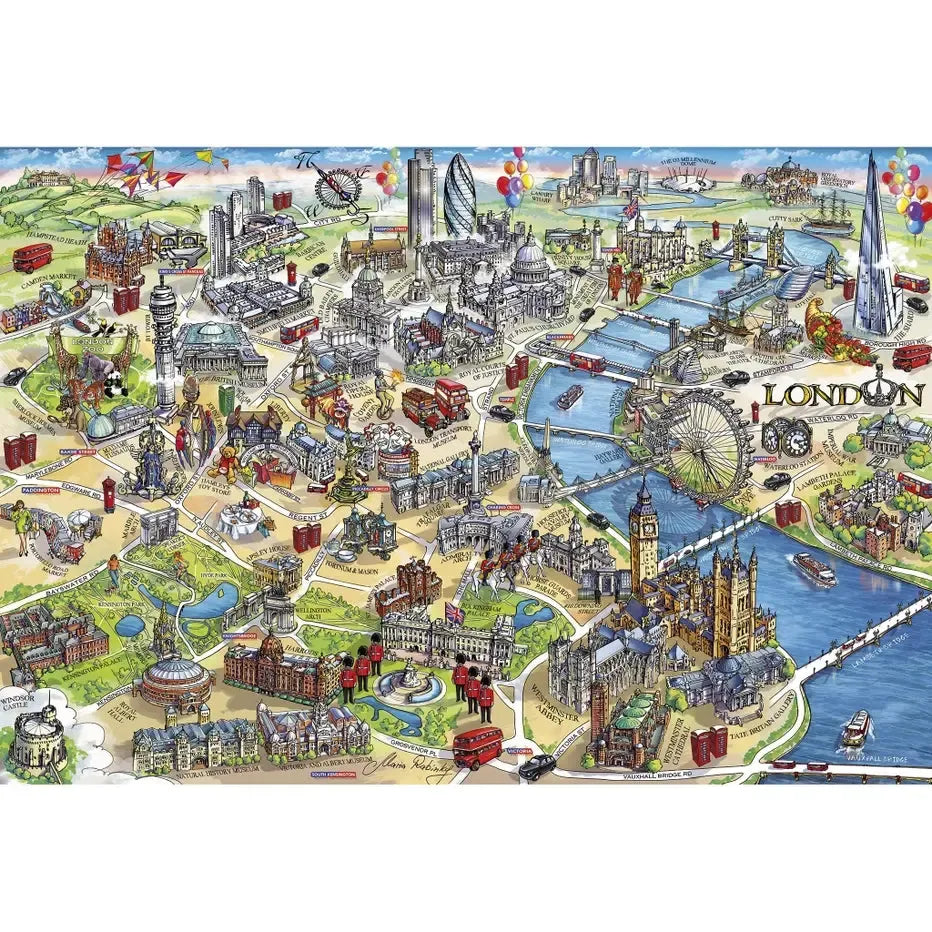 London Landmarks 1000 Piece Jigsaw Puzzle Gibsons