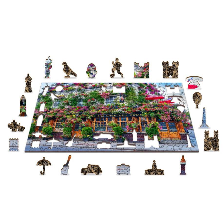 London Pub 300 Piece Wood Jigsaw Puzzle Wooden City