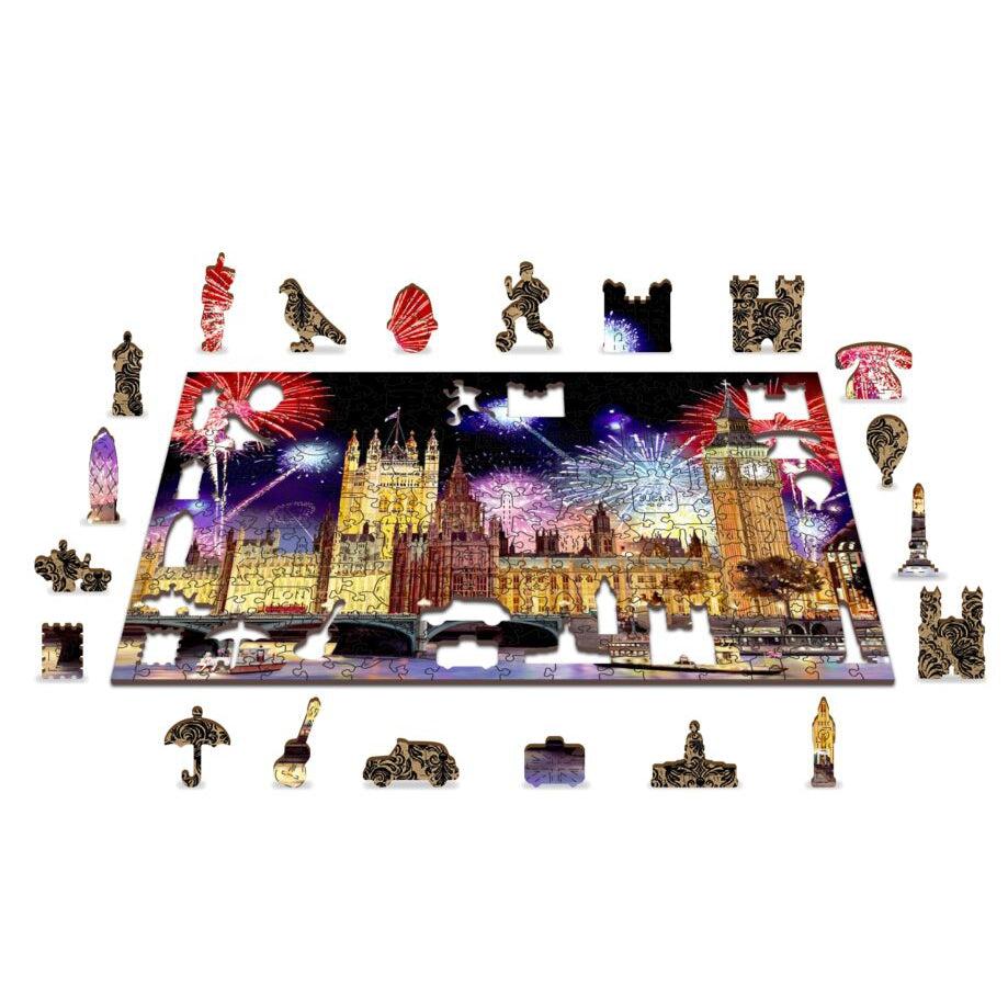 London by Night 300 Piece Wood Jigsaw Puzzle Wooden City