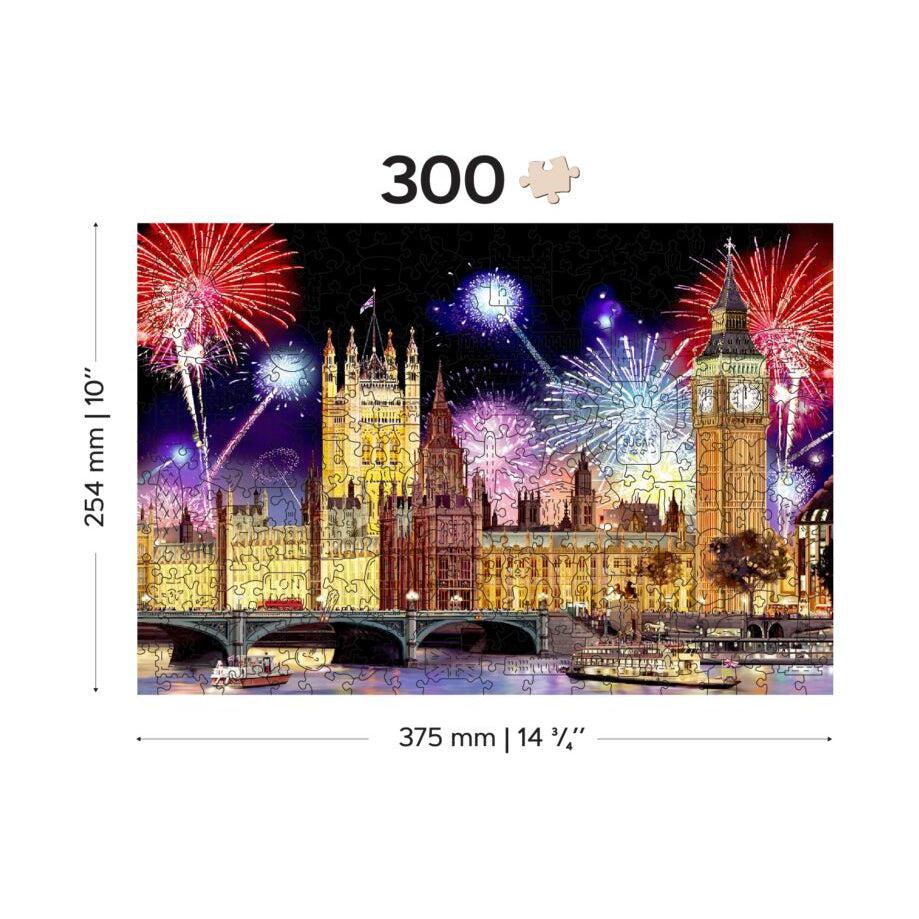 London by Night 300 Piece Wood Jigsaw Puzzle Wooden City