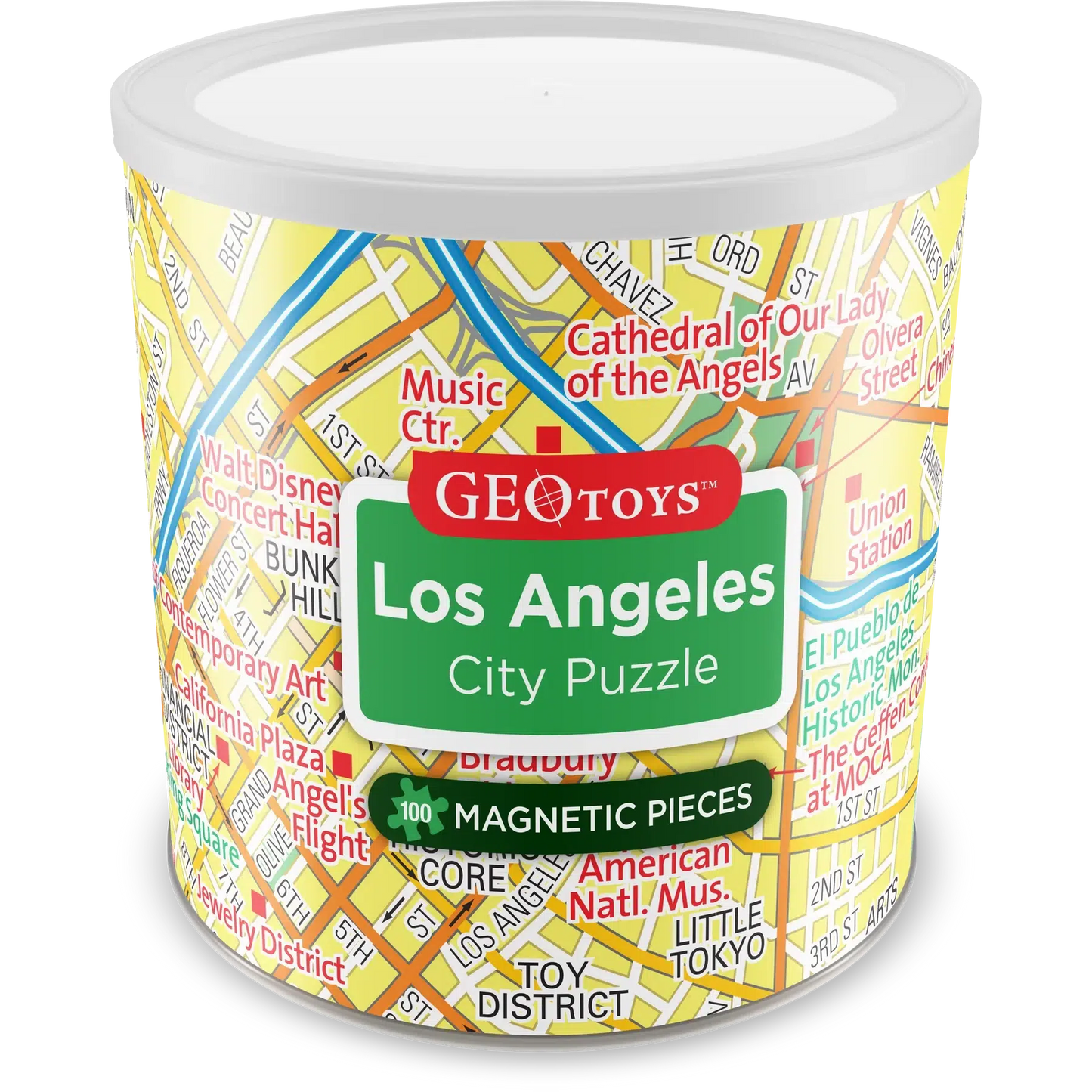 Los Angeles City 100 Piece Magnetic Jigsaw Puzzle Geotoys