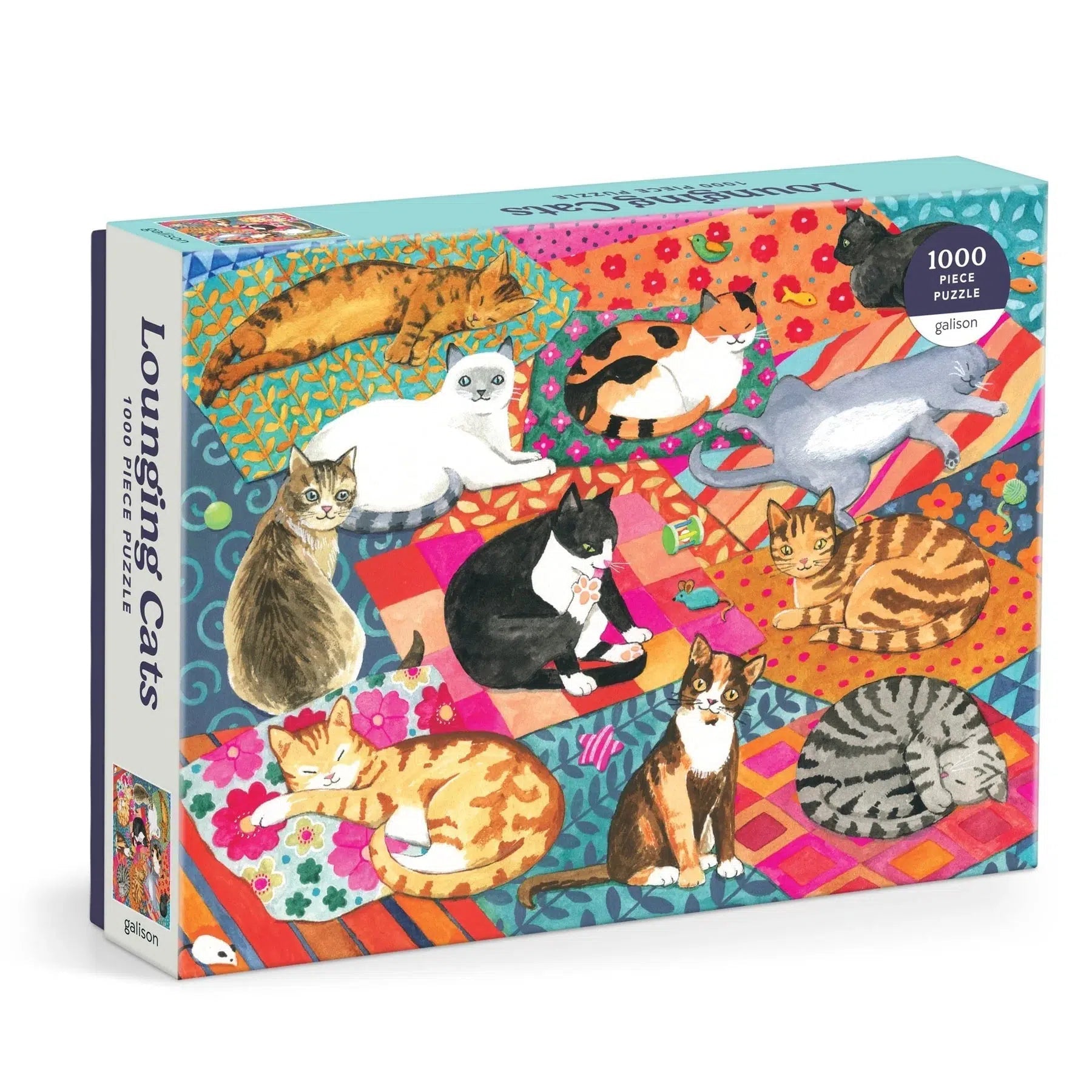 Lounging Cats 1000 Piece Jigsaw Puzzle Galison