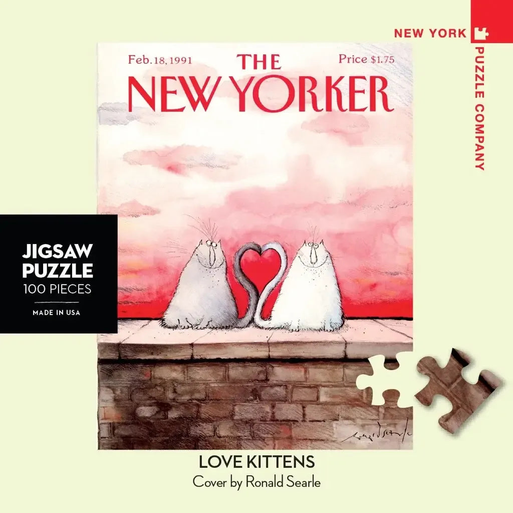 Love Kittens The New Yorker 100 Piece Mini Jigsaw Puzzle NYPC