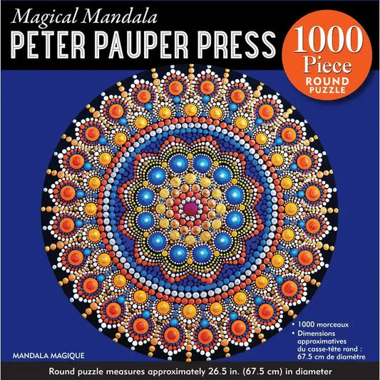 Magical Mandala 1000 Piece Round Jigsaw Puzzle Peter Pauper