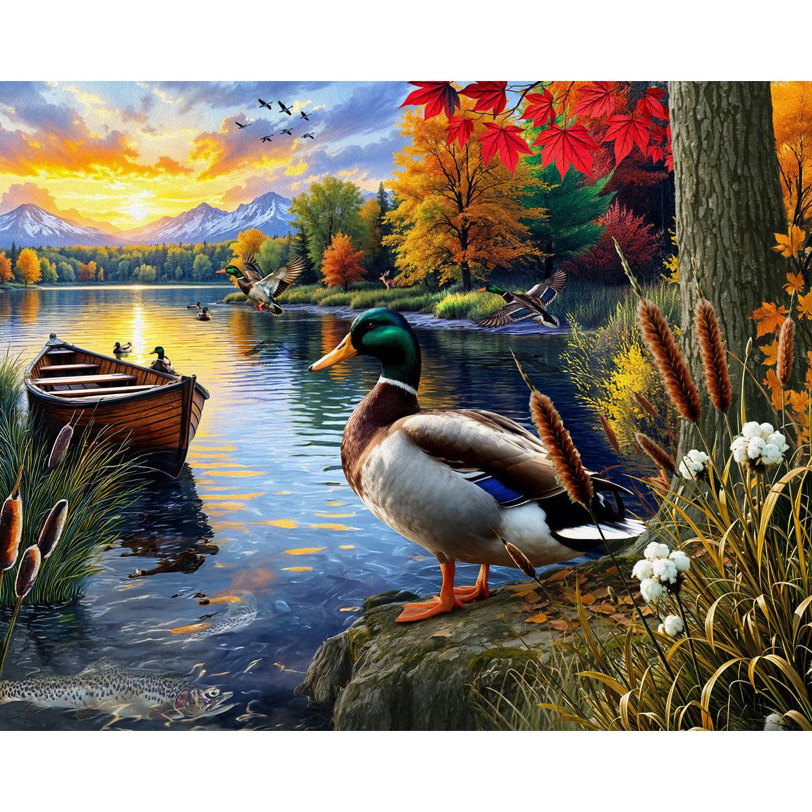 Mallard Morning Glow 1000 Piece Jigsaw Puzzle Springbok