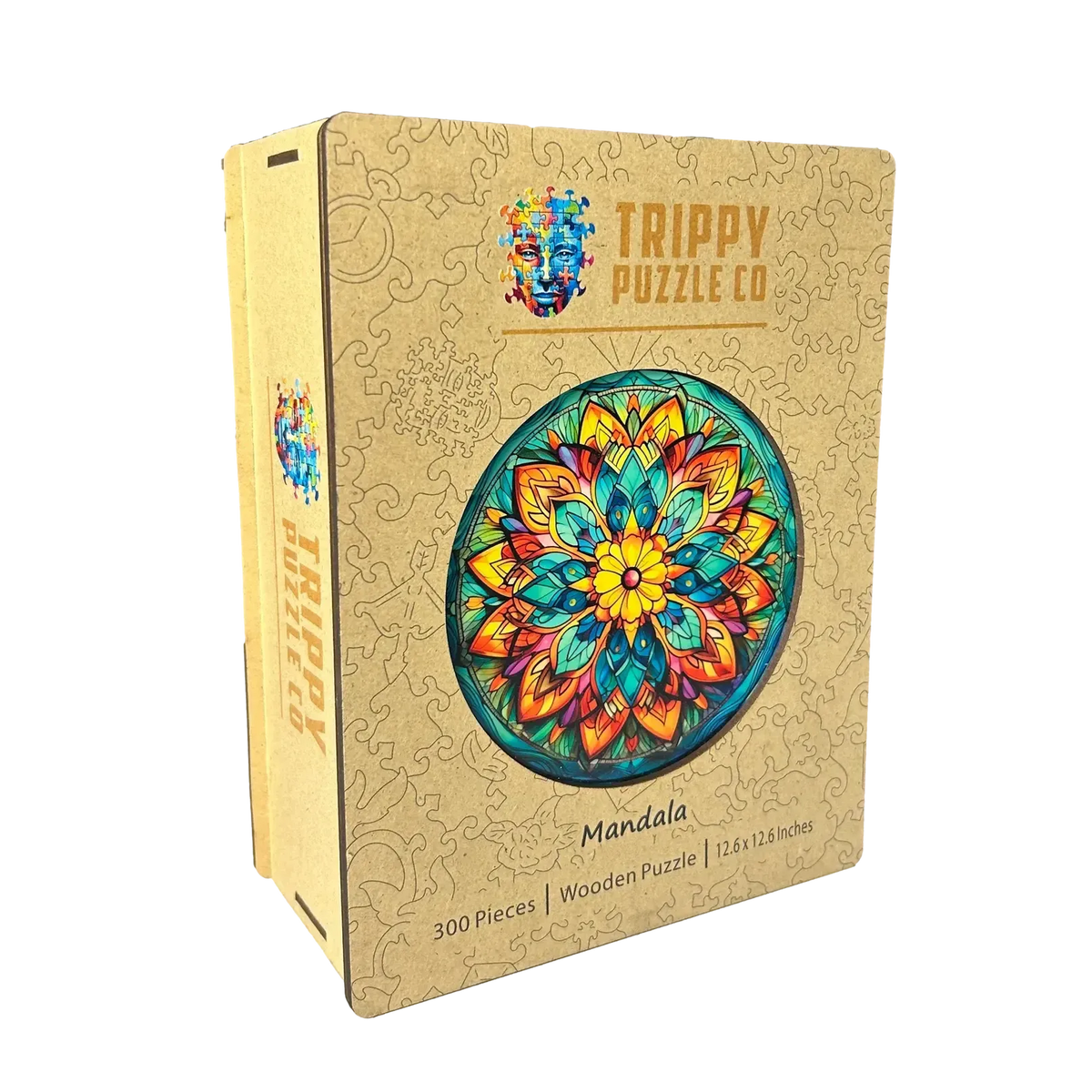 Mandala 300 Piece Wooden Round Jigsaw Puzzle Trippy